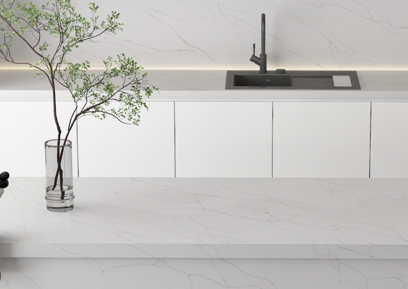 ES-Bella Calacatta Quartz Slab
