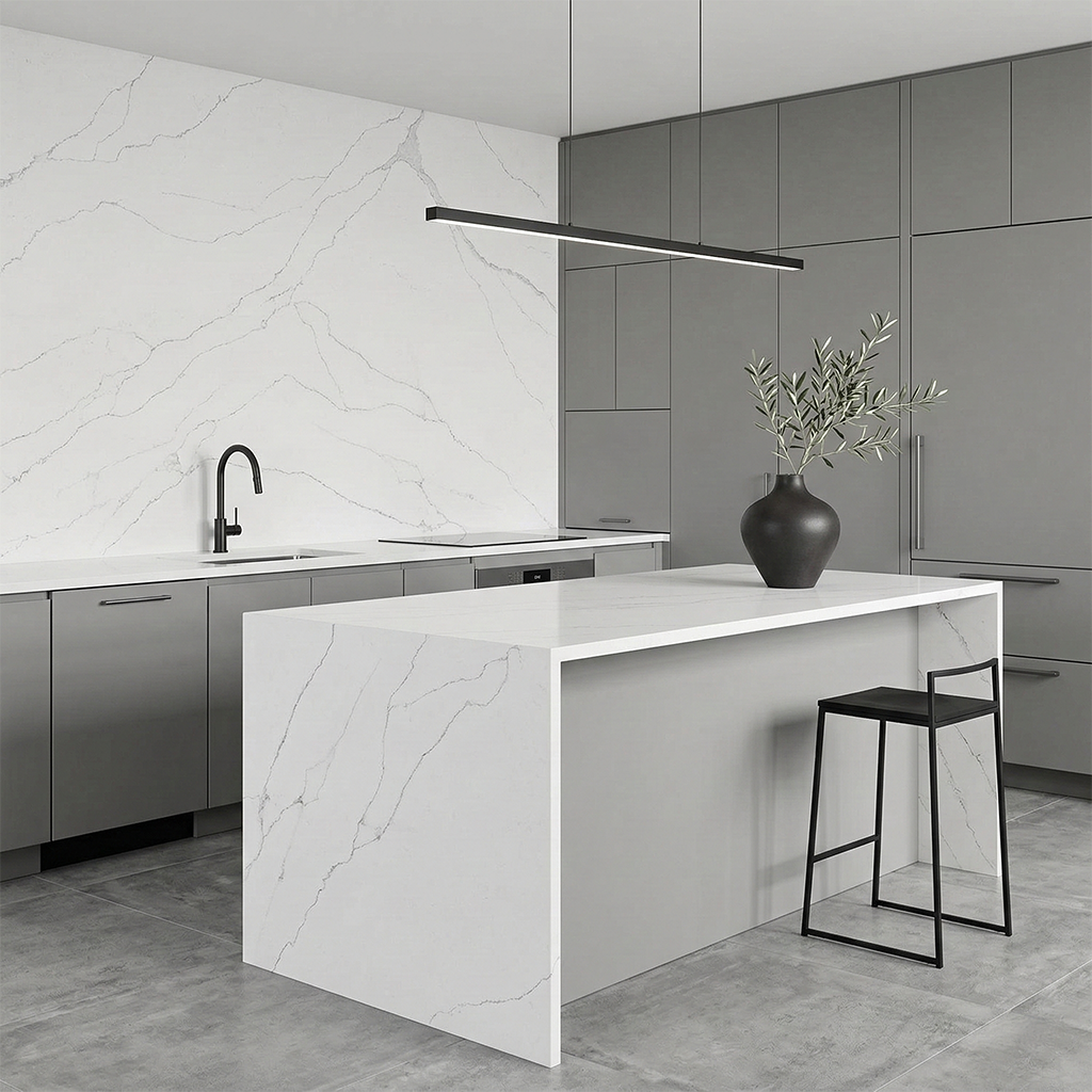 ES-Bella Calacatta Quartz Slab