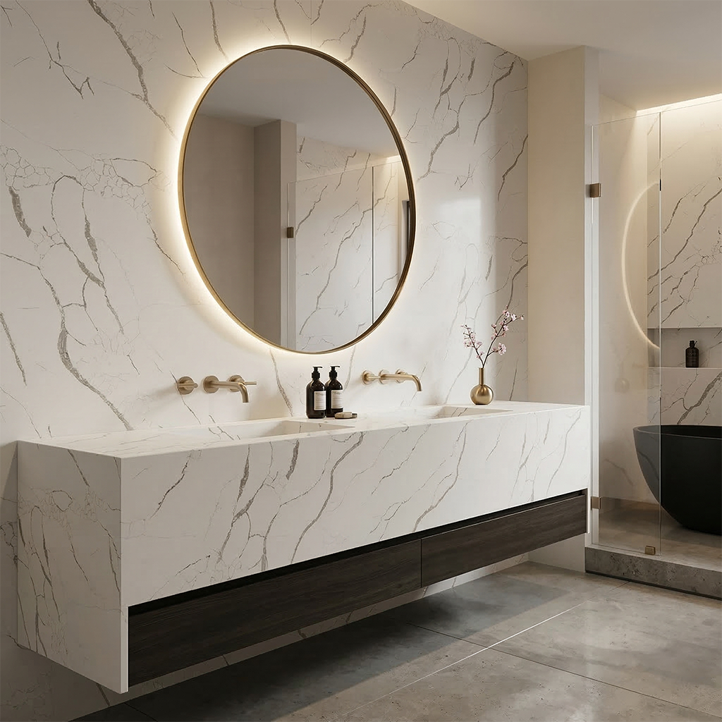ES-Calacatas Dorada Quartz Slab