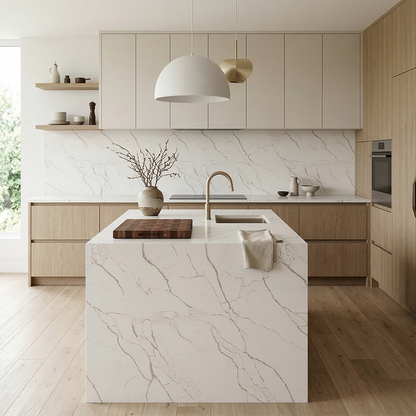 ES-Calacatas Dorada Quartz Slab