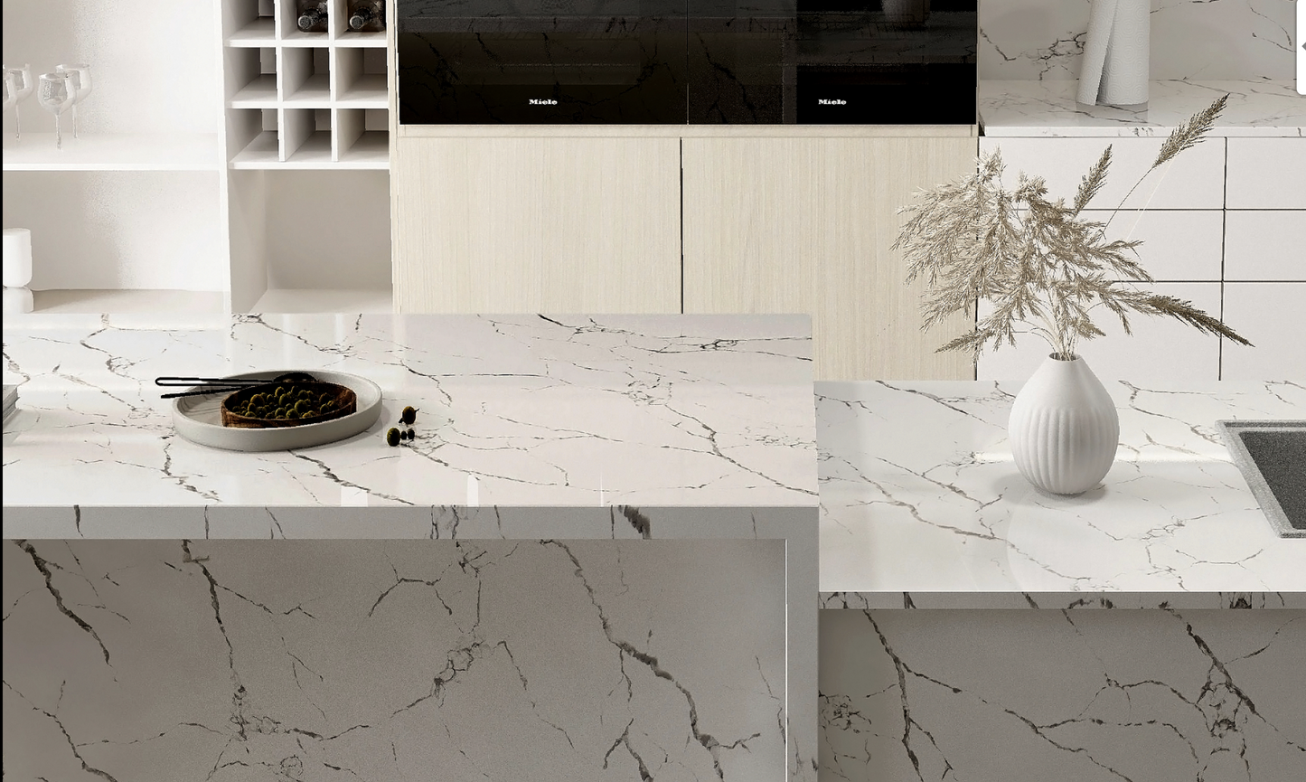 ES-Calacatas Vega Quartz Slab