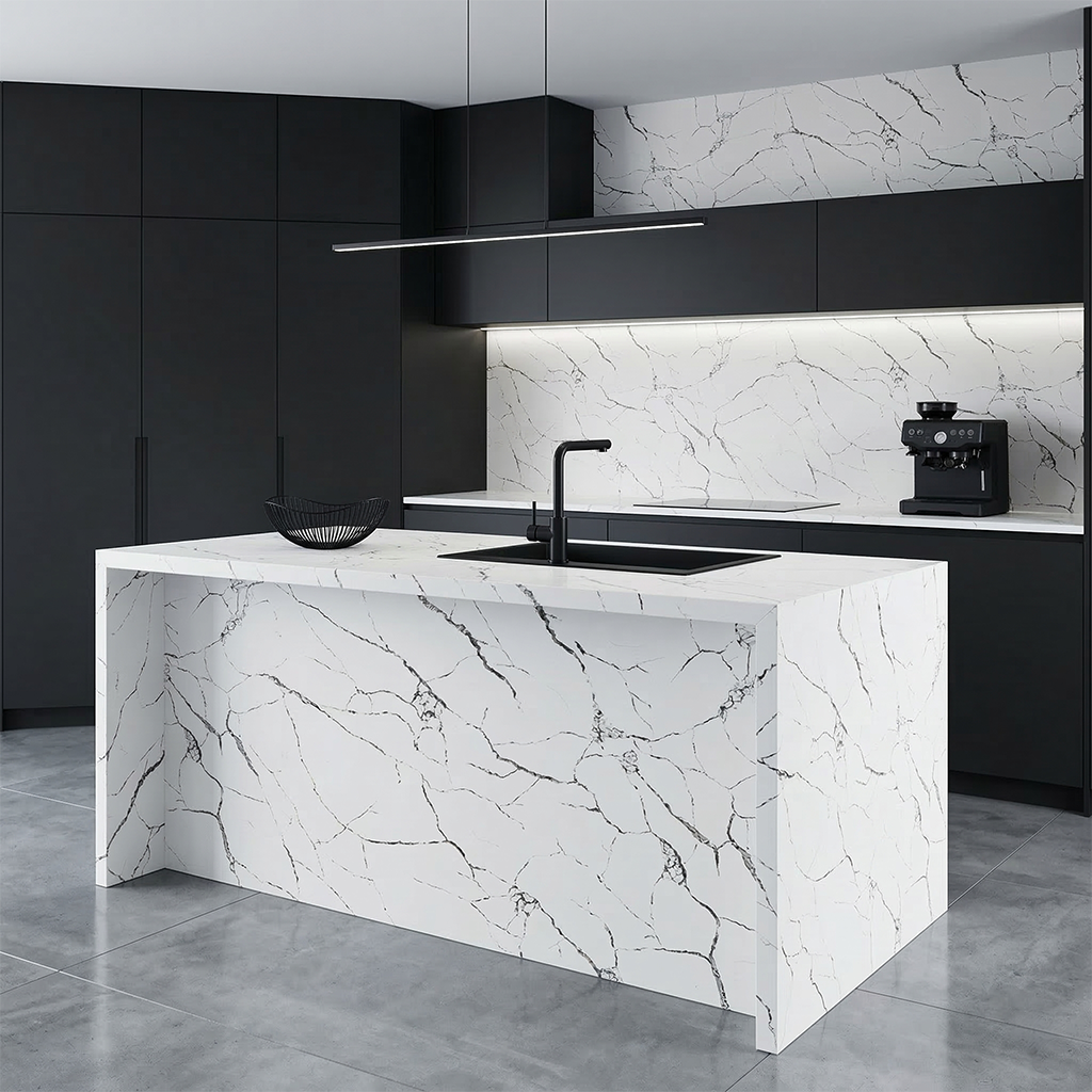 ES-Calacatas Vega Quartz Slab