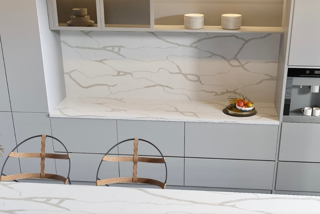 ES-Calacatas White Quartz Slab