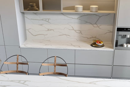 ES-Calacatas White Quartz Slab