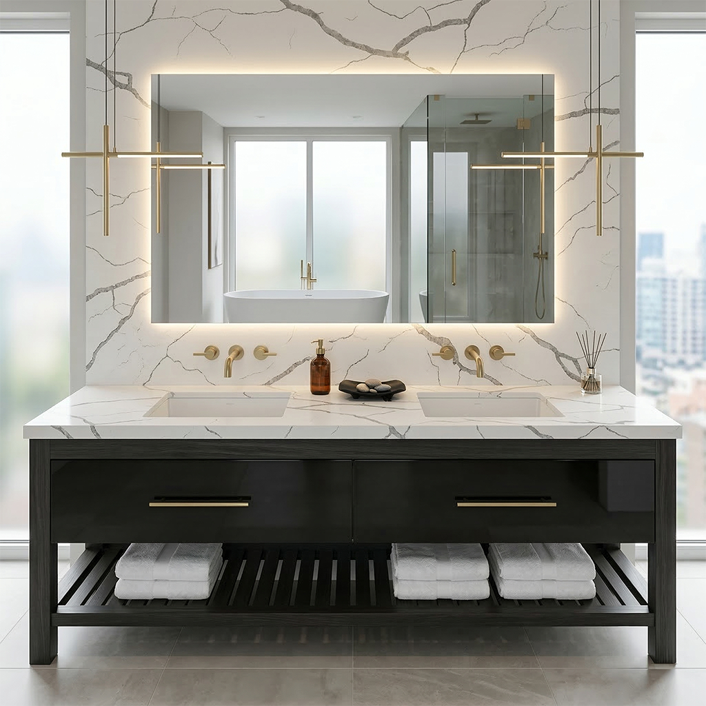 ES-Calacatas White Quartz Slab