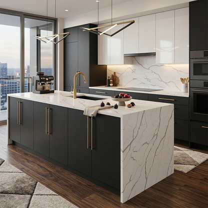 ES-Calacatas White Quartz Slab