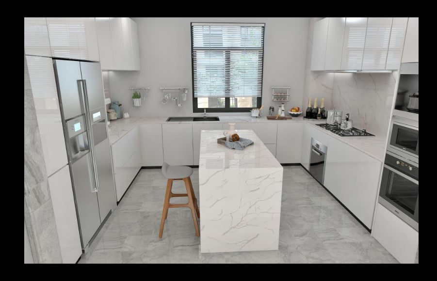 ES-Calacatta Eternal Quartz Slab