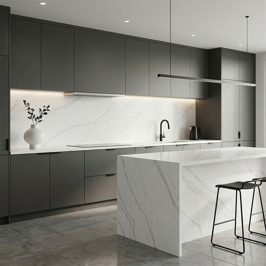ES-Calacatta Eternal Quartz Slab