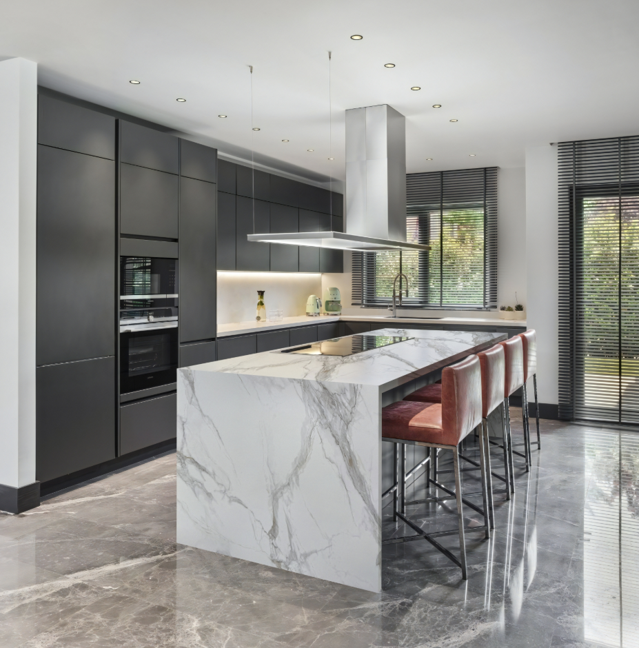 ES-Calacatta Giada Printed Surface Quartz Slab