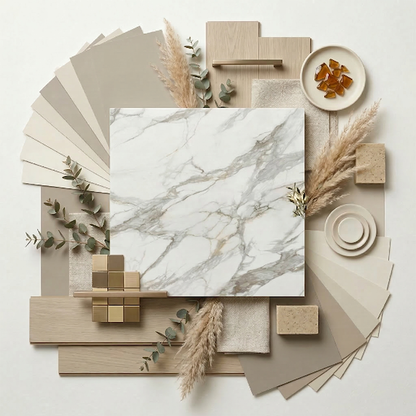 ES-Calacatta Giada Printed Surface Quartz Slab