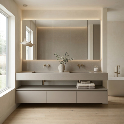 ES-Cappuccino Quartz Slab