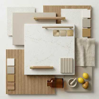 ES-Carrara Ambra Quartz Slab