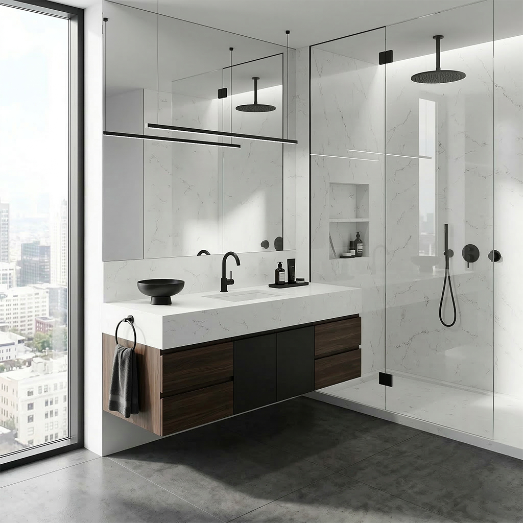 ES-Carrara White Quartz Slab