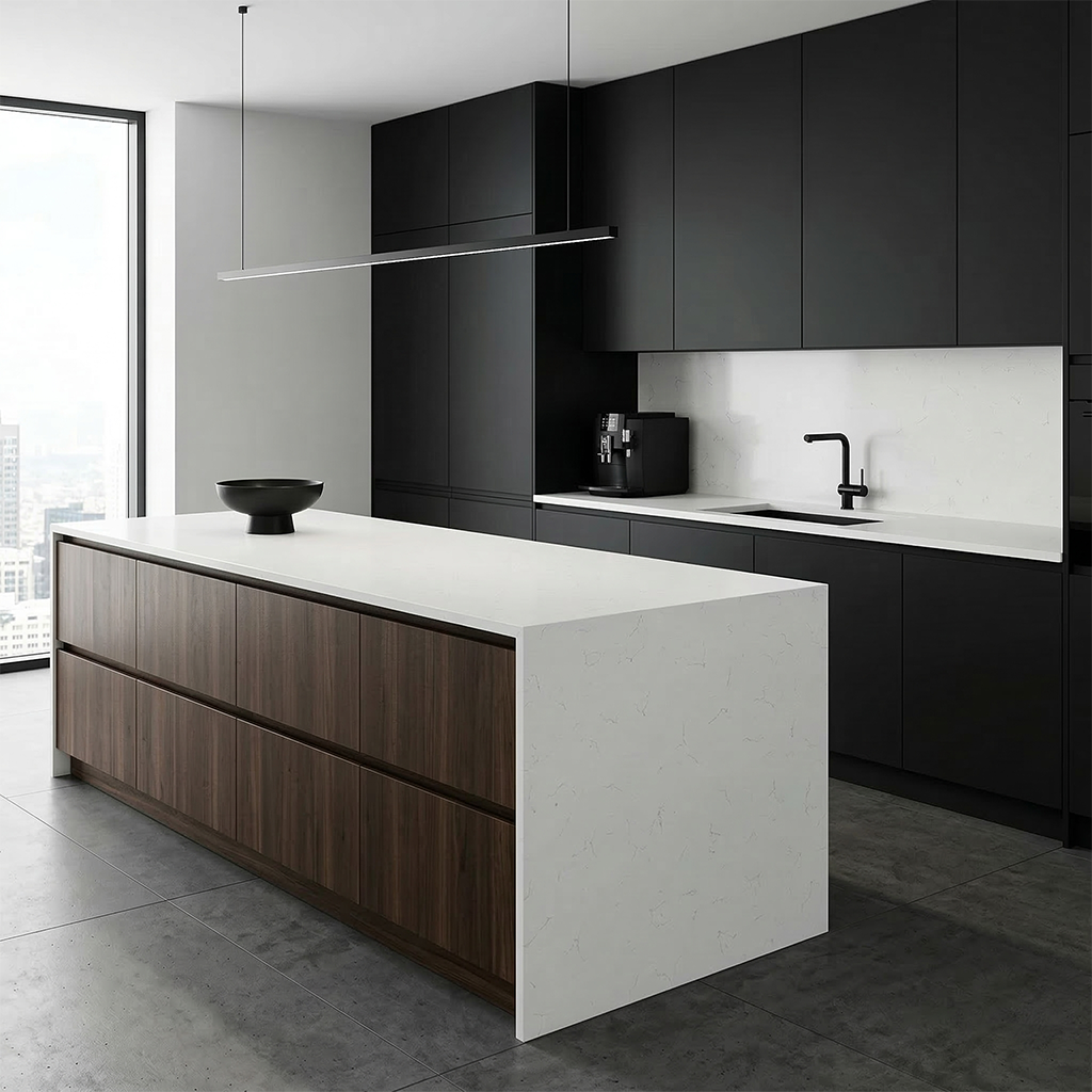ES-Carrara White Quartz Slab