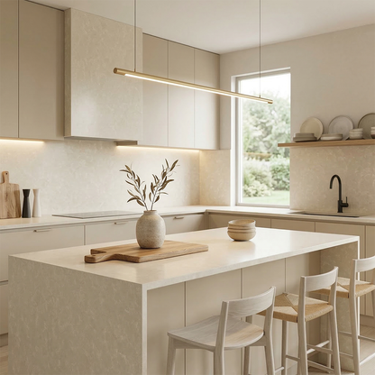 ES-Crema Marfil Quartz Slab