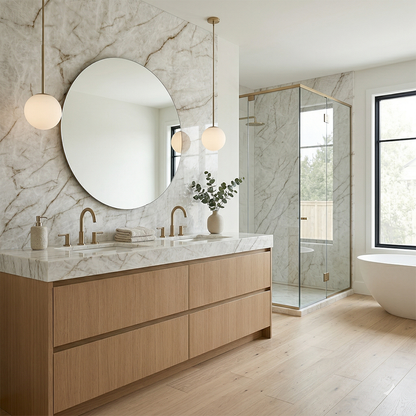 ES-Cristallo Blanco Printed Surface Quartz Slab