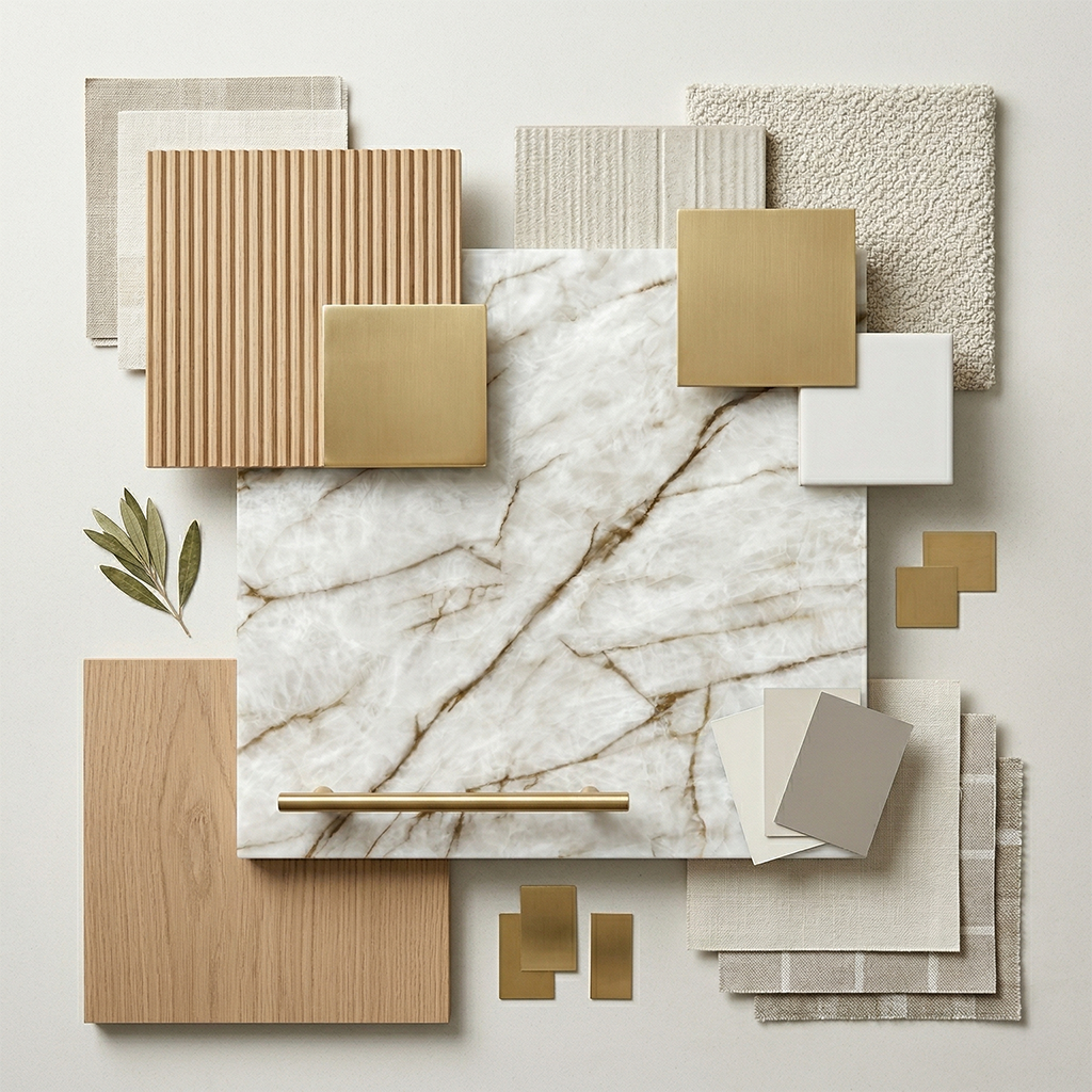 ES-Cristallo Blanco Printed Surface Quartz Slab