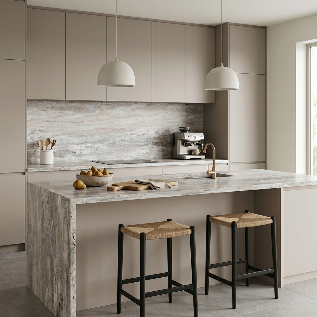 ES-Fantasy Brown Granite Slab