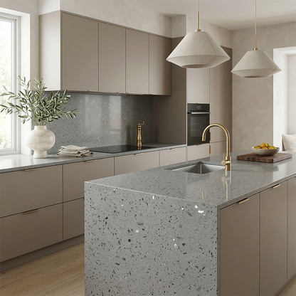 ES-Grey Galaxy Quartz Slab