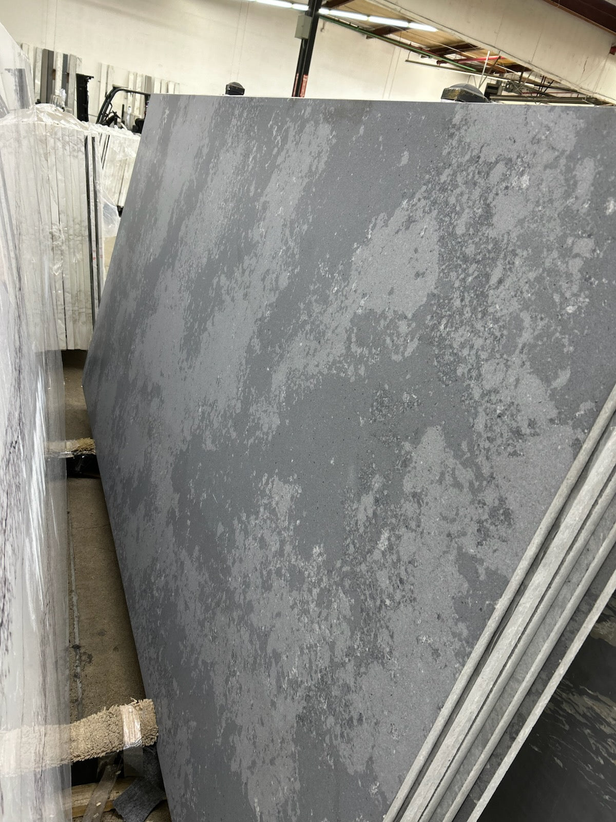 ES-Moon Grey Leather Quartz Slab