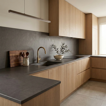 ES-Mountain Grey Leather Quartz Slab