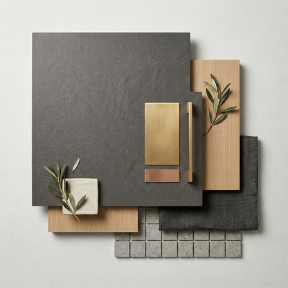 ES-Mountain Grey Leather Quartz Slab