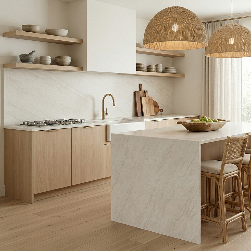 ES-Mykonos Printed Surface Quartz Slab