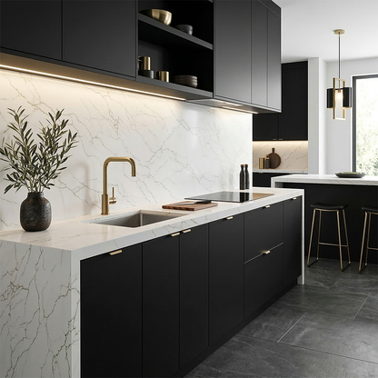 ES-Roma Calacatta Quartz Slab