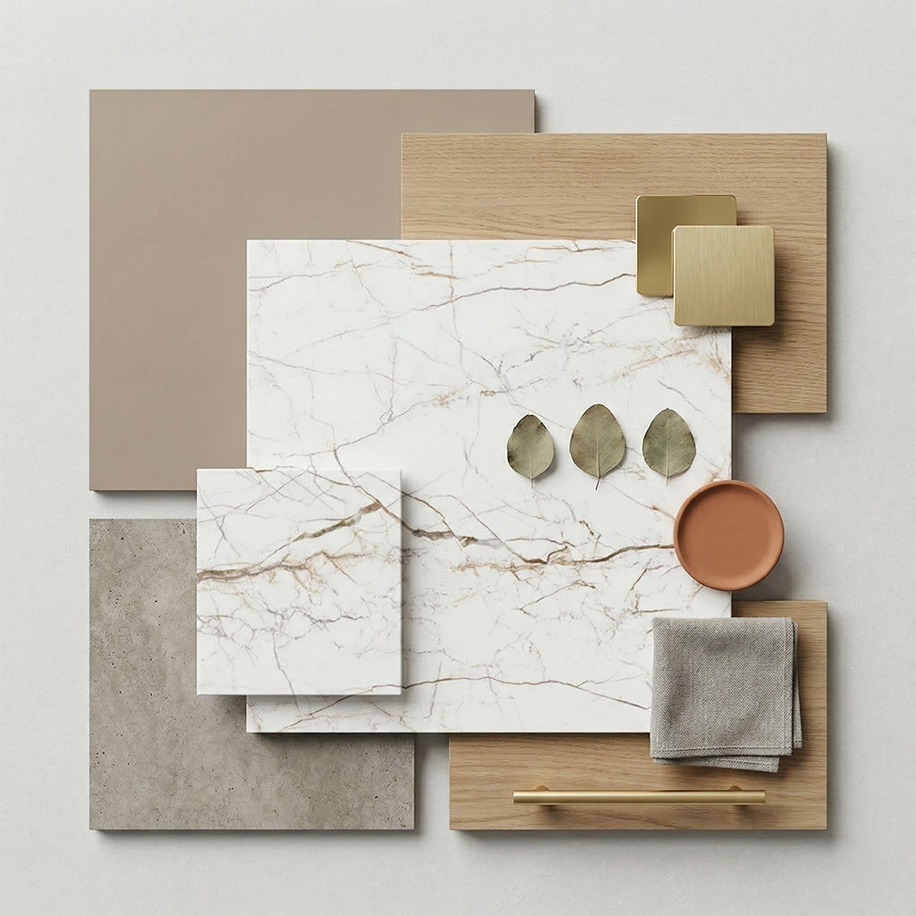 ES-Sofitel Gold Printed Surface Quartz Slab