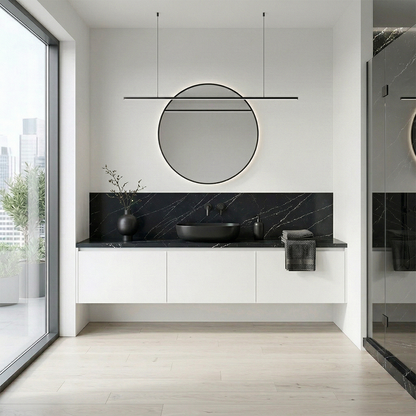 ES-Thunder Black Quartz Slab