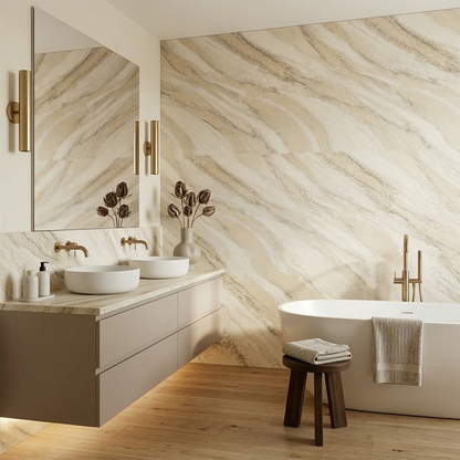 ES-Travertine Gold Quartz Slab