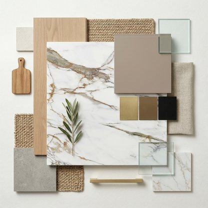 ES-Venato Pearl Printed Surface Quartz Slab