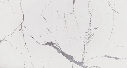 Statuarietto marble composite shower wall panel, fine Statuario style veining on white