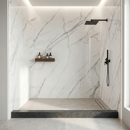 Statuario Altissimo Porcelain Shower Wall Panel