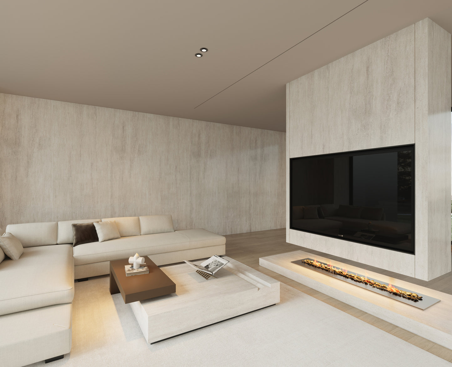 Travertino Premium Quartz Slab
