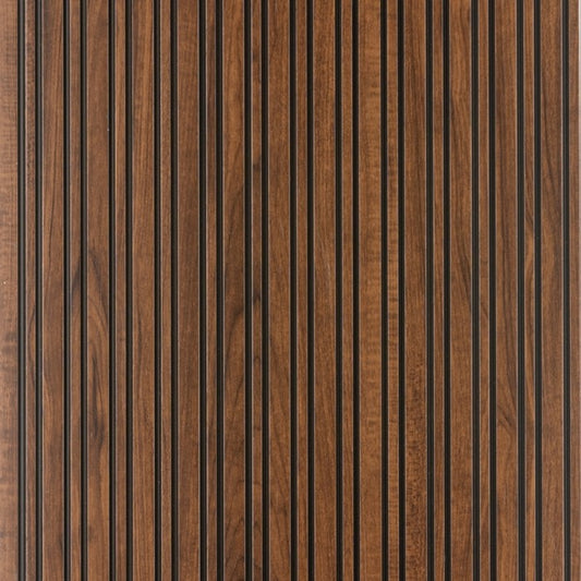 Alder Multi Width Slatted Polypropylene Interior Decorative Wall Panel, wood look finish for interior wall cladding