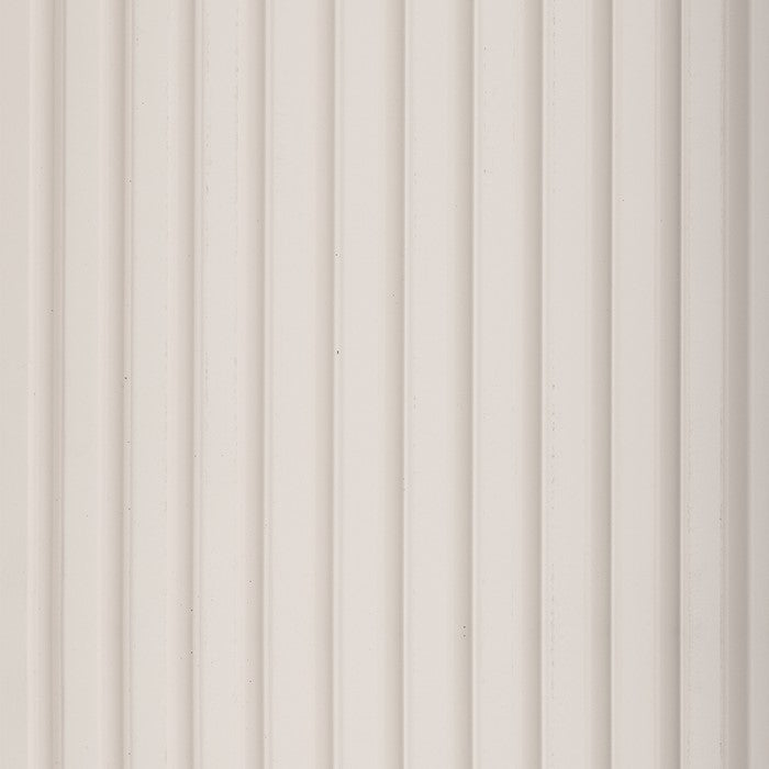 Creamy White Medium Slatted Polypropylene Interior Decorative Wall Panel, solid color finish for interior wall cladding