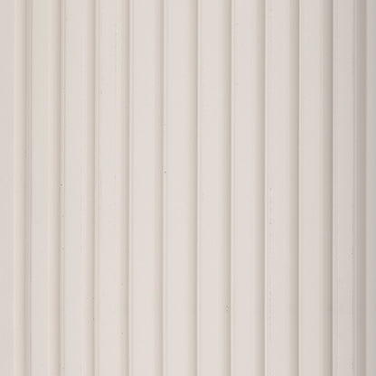 Creamy White Medium Slatted Polypropylene Interior Decorative Wall Panel, solid color finish for interior wall cladding