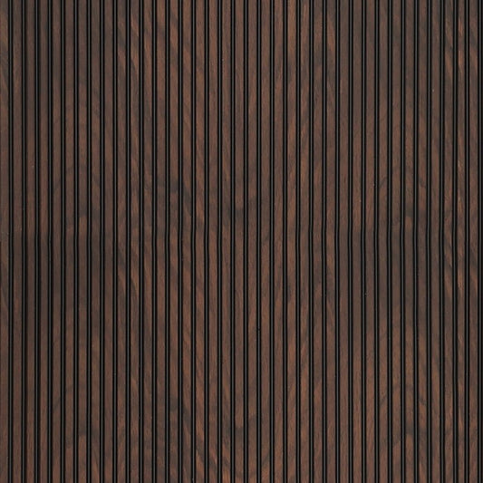 Dark Oak Two-Tone Small Slatted Polypropylene Interior Decorative Wall Panel, polypropylene panel in a wood look finish
