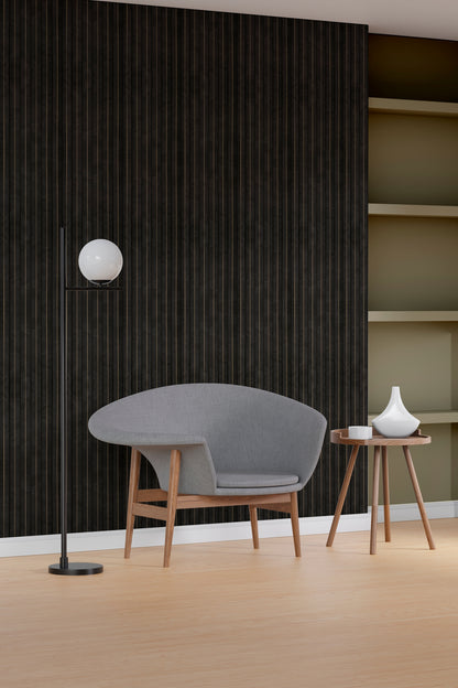 Gilded Charcoal Corrugated Polypropylene Interior Decorative Wall Panel