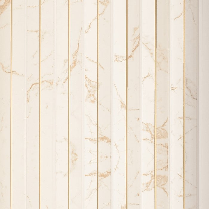 Gilded Vein Corrugated Polypropylene Interior Decorative Wall Panel, polypropylene wall panel with a marble look surface