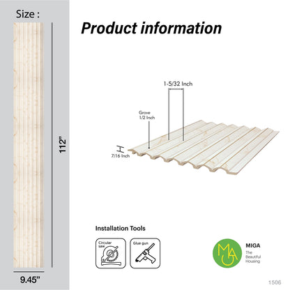 Gilded Vein Corrugated Polypropylene Interior Decorative Wall Panel