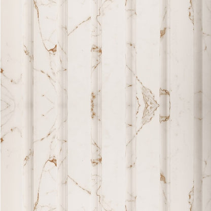 Gilded Vein Large Slatted Polypropylene Interior Decorative Wall Panel, marble look finish for interior wall cladding