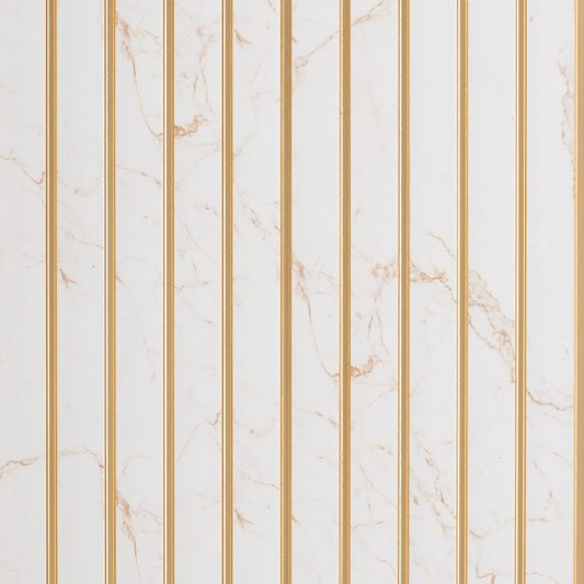 Gilded Vein Two-Tone Large Slatted Polypropylene Interior Decorative Wall Panel
