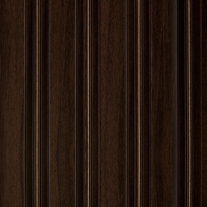 Gilded Wenge Multi Width Slatted Polypropylene Interior Decorative Wall Panel, wood look finish for interior wall cladding