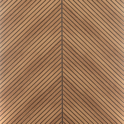 Golden Oak Herringbone Polypropylene Interior Decorative Wall Panel
