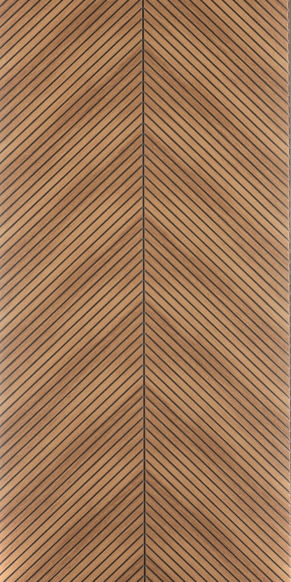 Golden Oak Herringbone Polypropylene Interior Decorative Wall Panel