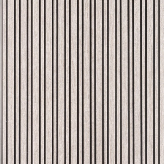 Grey Oak Multi Width Slatted Polypropylene Interior Decorative Wall Panel, wood look finish for interior wall cladding