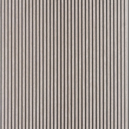 Grey Oak Two-Tone Small Slatted Polypropylene Interior Decorative Wall Panel, wood look finish for interior wall cladding