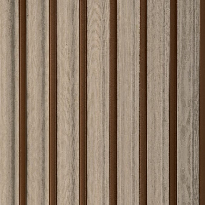 Ivory Wash Two-Tone Fluted Polypropylene Interior Decorative Wall Panel, polypropylene wall panel with a wood look surface